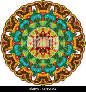 Blume Mandalas. Vintage dekorative Elemente. Orientalische Muster, Vector Illustration. Islam, arabischen, indischen, türkischen, Pakistan, China, osmanische Motive Stock Vektor