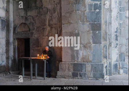 Sanahin Kloster ist eine armenische Kloster im 10. Jahrhundert in der Lori Provinz Armenien gegründet. Der Name Sanahin wörtlich übersetzt von Arm Stockfoto