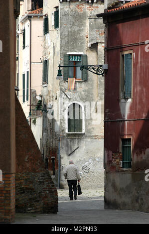 Venedig, Italien. Jalousie Calla. Stockfoto