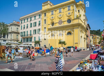 Frankreich, Gruppe Alpes-Maritime Abteilung, Côte d'Azur, Nizza, Montag Antiquitätenmarkt auf der Marché aux Fleurs. Stockfoto