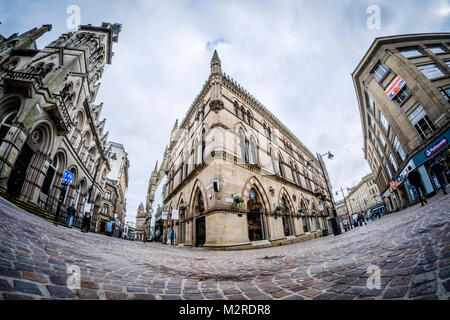 Die Wolle Exchange Gebäude, Bank Street, Bradford, West Yorkshire, England. Stockfoto