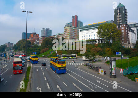 St. Pauli Hafenstraße, ab Landungsbrücken, St. Pauli, Hamburg, Deutschland Stockfoto