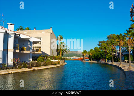 Canal Nou, Platja de Alcudia, Mallorca, Balearen, Spanien Stockfoto