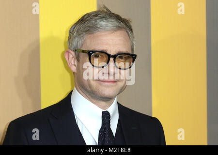 London, Großbritannien. 8. Februar, 2018. Martin Freeman, Black Panther - Europäische Premiere, Eventim Apollo, London, UK, 08. Februar 2018, Foto von Richard Goldschmidt Credit: Rich Gold/Alamy leben Nachrichten Stockfoto