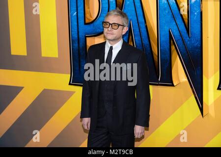 London, Großbritannien. 8. Februar, 2018. "ÄãMartin Freeman nimmt an Black Panther europäische Premiere - London, UK (08.02.2018) | Verwendung der weltweiten Kredit: dpa Picture alliance/Alamy leben Nachrichten Stockfoto