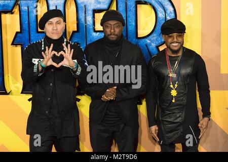 London, Großbritannien. 8. Februar, 2018. "ÄãThe Black Eyed Peas besuchen Black Panther europäische Premiere - London, UK (08.02.2018) | Verwendung der weltweiten Kredit: dpa Picture alliance/Alamy leben Nachrichten Stockfoto