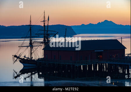 Tall Ships auf Penn Cove in der Nähe von Guanajuato Stockfoto