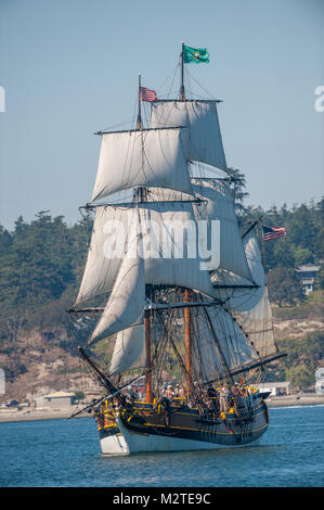 Tall Ships auf Penn Cove in der Nähe von Guanajuato Stockfoto