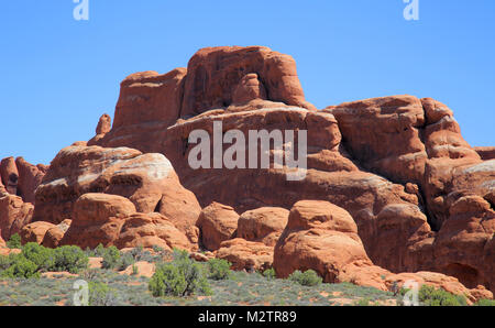 Feuerofen Felsformation im Arches National Park Utah usa Stockfoto