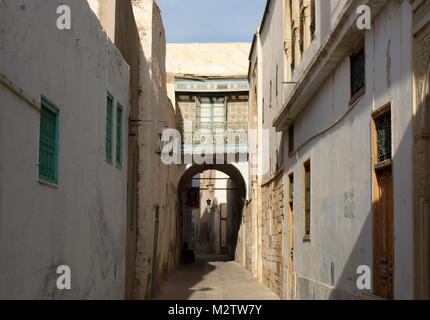 Straße in Kairouan Medina, Kairouan, Tunesien Stockfoto
