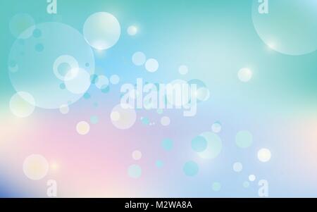 Leuchtet auf blauem Hintergrund bokeh Wirkung. Vector EPS 10 Abbildung. Stock Vektor