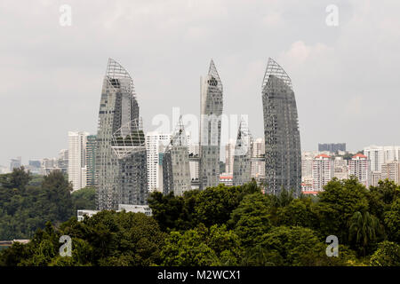 KEPPEL BAY, Singapur, 10. Dezember 2017: Marina an der Keppel Bay in Singapur. Marina ist ein exklusives Haus der Wahl für internationale Luxus Yachten und Stockfoto