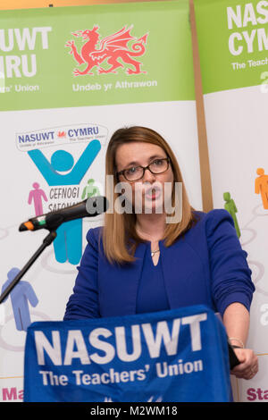 Kirsty Williams AM, walisische Regierung Minister für Bildung und Walisische Liberaldemokratischen Partei Führer. Stockfoto