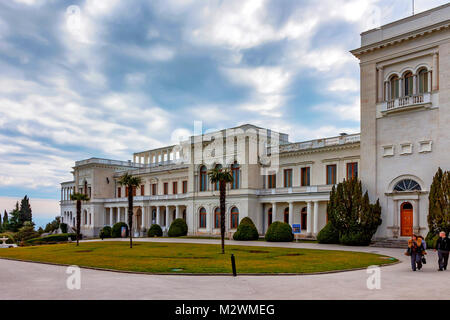 LIVADIA, Russland - 21. MÄRZ 2011: Liwadia-palast in der Nähe von Jalta, Krim Stockfoto