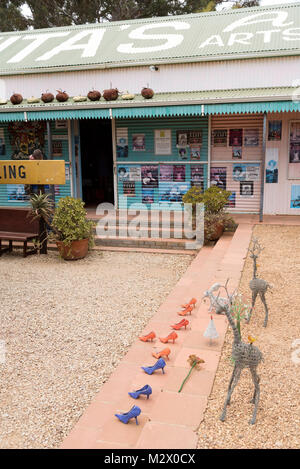 Evita Se Perron Gebäude eine beliebte Touristenattraktion im Stadtzentrum von Darling in der Western Cape Region Südafrikas Stockfoto