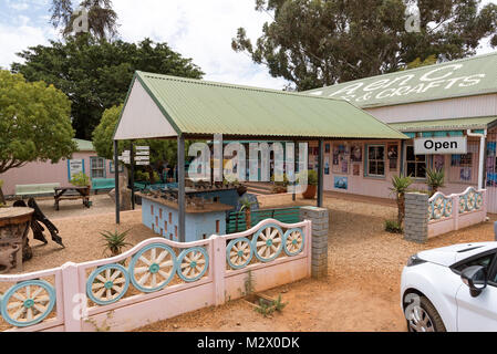 Evita Se Perron Gebäude eine beliebte Touristenattraktion im Stadtzentrum von Darling in der Western Cape Region Südafrikas Stockfoto