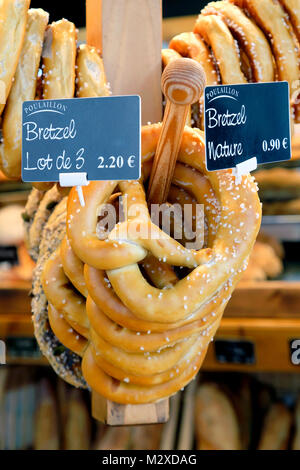 Brezeln/Brezeln, Colmar, Elsass, Frankreich Stockfoto