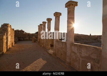 Zypern, Pathos, römische Säulen an der archäologischen Stätte von Kato Pathos. Stockfoto