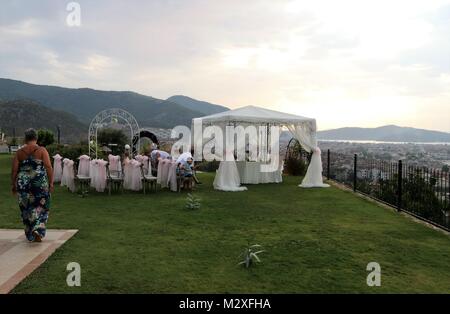 Eine Hochzeit in Fethiye, Türkei Stockfoto