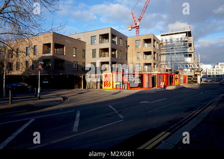 Baustelle auf Grove Park in der Edgeware Road, London Stockfoto