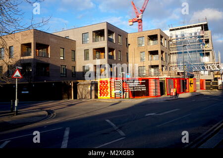 Baustelle auf Grove Park in der Edgeware Road, London Stockfoto