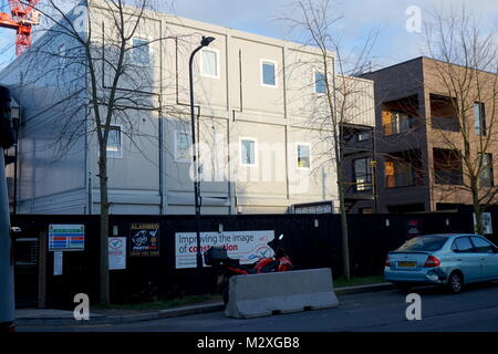 Baustelle auf Grove Park in der Edgeware Road, London Stockfoto