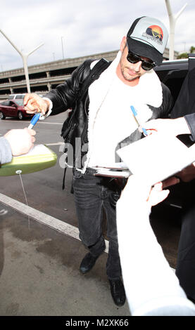 James Franco fährt von Los Angeles International Airport (LAX) Mit: James Franco Wo: Los Angeles, Kalifornien, Vereinigte Staaten, wenn: 08 Jan 2018 Credit: WENN.com Stockfoto