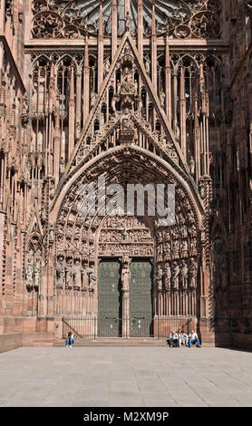 Frankreich, Elsass, Straßburg, Portal der Straßburger Münster Stockfoto