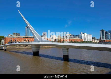 Puente de La Mujer, Puerto Madero, Buenos Aires Stockfoto