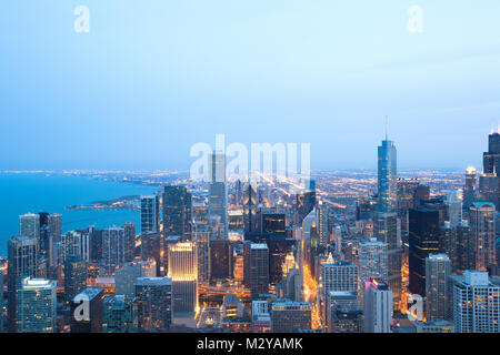 Erhöhten Blick auf Downtown Chicago, Illinois Stockfoto