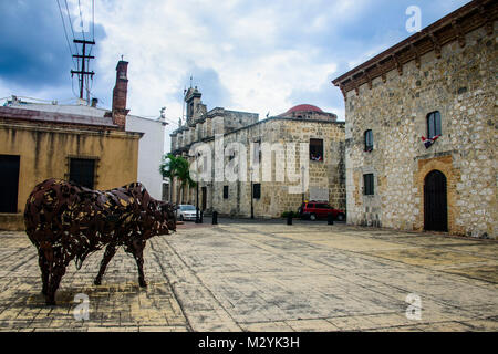 Museo de las Casas reales in der Zona Colonial, UNESCO-Weltkulturerbe der Altstadt von Santo Domingo, Dominikanische Republik Stockfoto