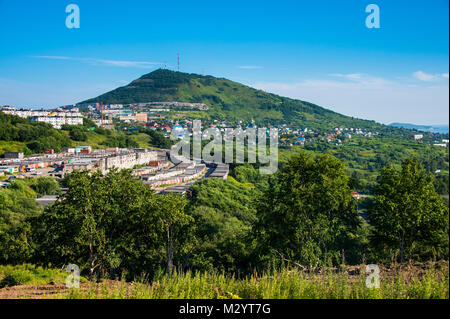 Blick über Kathmandu, Kamtschatka, Russland Stockfoto