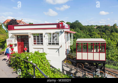 England, Torquay, Devon, Babbacombe, Babbacombe Cliff Railway Stockfoto