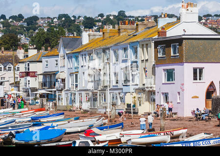 England, Devon, Teignmouth, Waterfront Gehäuse Stockfoto