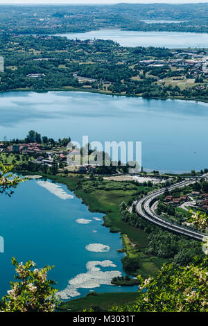 Panorama vom Monte Barro. Lombardei. Italien. Stockfoto