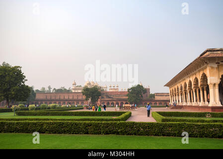 AGRA, INDIEN - NOVEMBER, 2017: Diwan-i-am Stockfoto