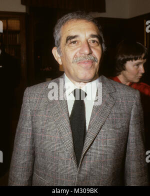 GABRIEL GARCIA MARQUEZ Nobelpreisträger Treffen mit dem schwedischen Ministerpräsidenten Sommer Residenz Harpsund 1982 Stockfoto