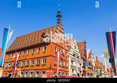 Deutschland, Bayern, Romantische Straße, Dinkelsbühl, Straßenszenen Stockfoto