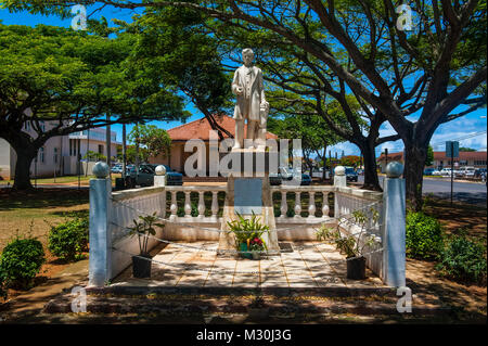 Kapitän James Cook Statue in Lihue Park auf der Insel Kauai, Hawaii Stockfoto