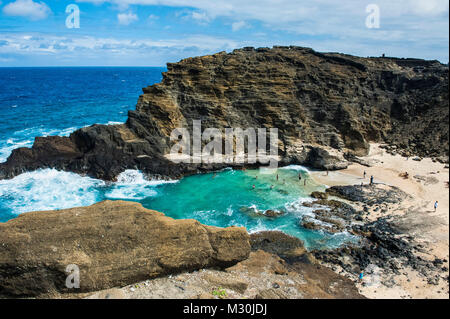 Halona Cove, Oahu, Hawaii Stockfoto