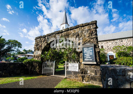 Mokuaikaua Church, Kailua-kona, Big Island, Hawaii Stockfoto