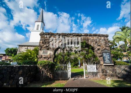 Mokuaikaua Church, Kailua-kona, Big Island, Hawaii Stockfoto