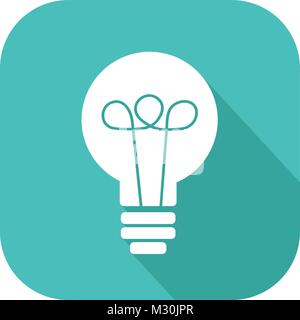 Symbol einer Glühbirne eine Idee zu illustrieren, eine Lösung, Strom, Energie, Ökonomie oder Ökologie Stock Vektor