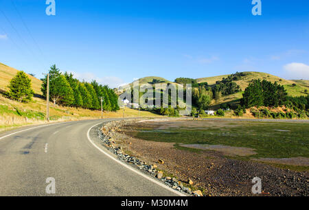 Schöne Küste der Otago Halbinsel, Südinsel, Neuseeland Stockfoto