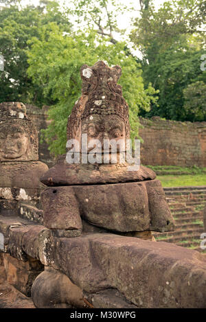 Kambodscha, Siem Raep, Angkor, südlichen Tor, Guardian Stockfoto