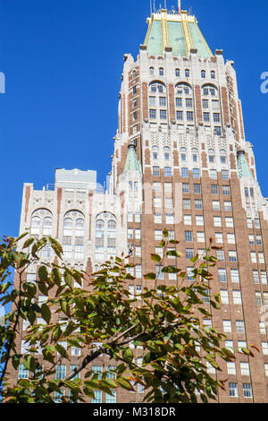 Baltimore Maryland, Bank of America, 1924, Gebäude, Hochhaus Wolkenkratzer Wolkenkratzer Gebäude Gewerbeimmobilien, Art Deco, Mayan Revival, ste Stockfoto