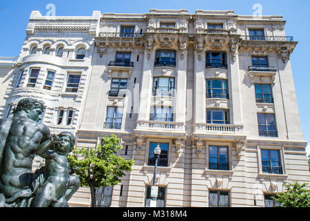 Baltimore Maryland, Mount Mt. Vernon Historic District, Nachbarschaft, Beaux Arts, Architekturgebäude, Washington Condominium, Wohnanlage, Wohnung, auseinander Stockfoto