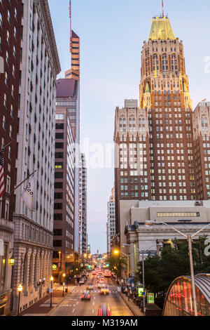 Baltimore Maryland, Baltimore Street, Bank of America, William Donald Schaefer Tower, 1924, Hochhaus-Wolkenkratzer, Gebäude kommerzieller Gebäude Stockfoto