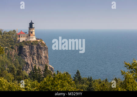 Schloss Gefahr, Minnesota - Die Split Rock Lighthouse. 1969 im Ruhestand, ist jetzt Teil von Split Rock Lighthouse State Park. Stockfoto