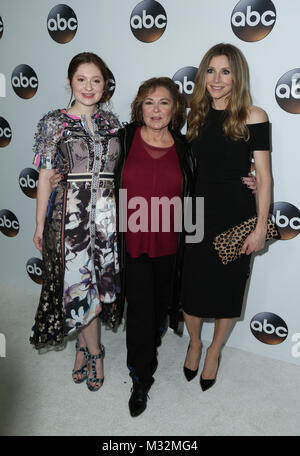 Disney ABC-Gruppe bewirtet der TCA Winter Press Tour 2018 mit: Emma Kenney, Roseanne Barr, Sarah Chalke Wo: Pasadena, Kalifornien, USA, wenn: 09 Jan 2018 Credit: FayesVision/WENN.com Stockfoto